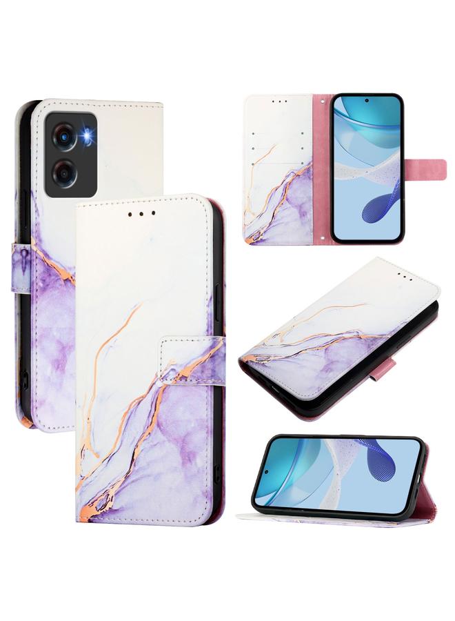 اس-توب جراب لهاتف Motorola Moto G05 PT003 جراب هاتف جلدي قابل للطي بنمط رخامي - Image 1