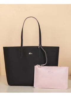 LACOSTE Lacoste Women's Anna Double sided Two tone Large Capacity Handbag, Fashionable and Versatile, Black/Pink  - Image 1