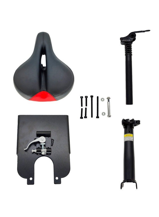 مقعد سكوتر كهربائي قابل للتعديل للبالغين - يناسب سكوترات شياومي 365 ذات الحواف المنحنية العريضة، وسادة PU مريحة، قضيب ألمنيوم قوي، تركيب بدون أدوات، قابل للتعديل في الارتفاع، متين ومريح - Image 5