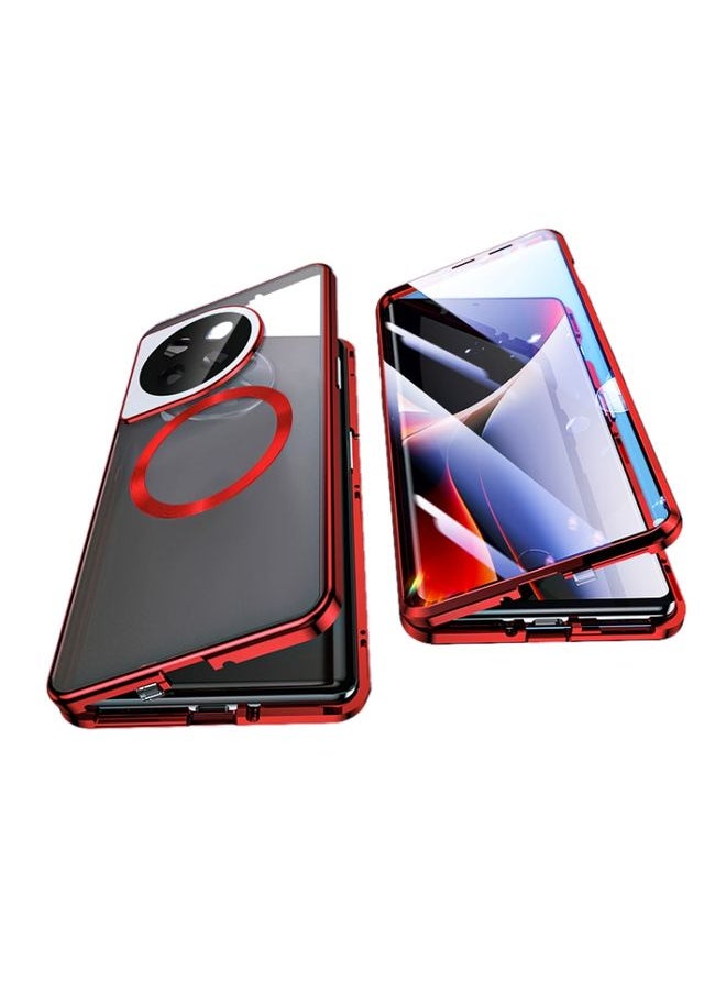 HuHa Case Cover For For OnePlus Ace 2 360 Full Body Magnetic MagSafe Phone Case(Red) 