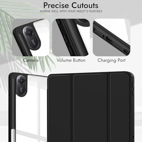 Robustrion Cover for Redmi Pad 2 11 inch Cover Case with [Pencil Holder], Hybrid Flip Cover Case for Redmi Pad 2 11 inch Tablet [Auto Sleep/Wake Support] - Black - Image 5