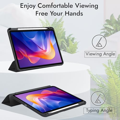 Robustrion Cover for Redmi Pad 2 11 inch Cover Case with [Pencil Holder], Hybrid Flip Cover Case for Redmi Pad 2 11 inch Tablet [Auto Sleep/Wake Support] - Black - Image 4