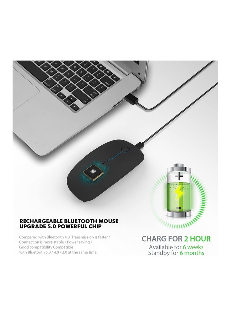 Generic - Rechargeable Wireless Bluetooth Mouse for MacBook, Laptop, PC, iPad Pro - Image 1