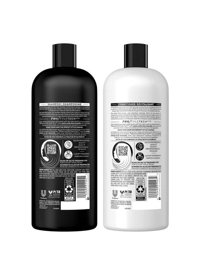 TRESemmé - Tresemme Shampoo And Conditioner Set Purple Shampoo For Blonde Hair Blonde Shampoo And Conditioner Blonde & Silver Hair Care 28 Fl Oz (2 Piece Set) - Image 1