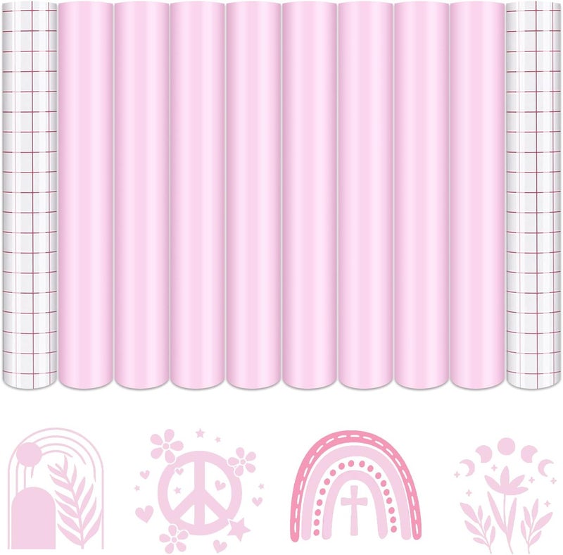 Tintnut Boho Permanent Vinyl - 8 Sheets 12"x10"Shampoo Adhesive Vinyl Sheets Purple Self Sticker Water proofing Vinyl Compatible with Cricut Or Silhouette - Image 1