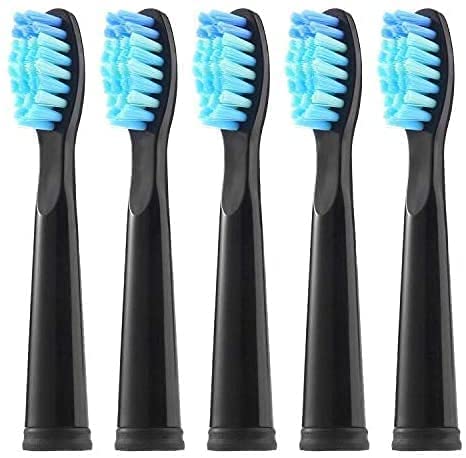 YUNCHI Electric Toothbrush Replacement Heads 5 Pack Compatible with Fairywill FW507508551917959 for FWD1FWD3FWD7FWD8 for Fairywill Toothbrush Refills Black