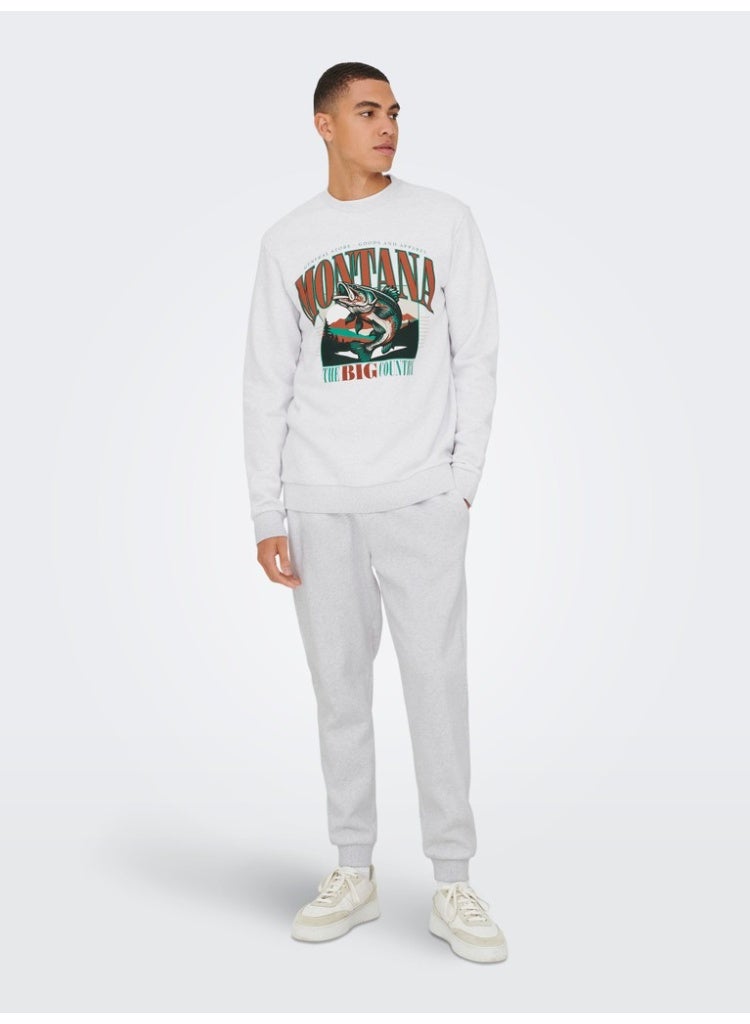Only & Sons Men's Cotton-Polyester Knit Trousers - Image 4