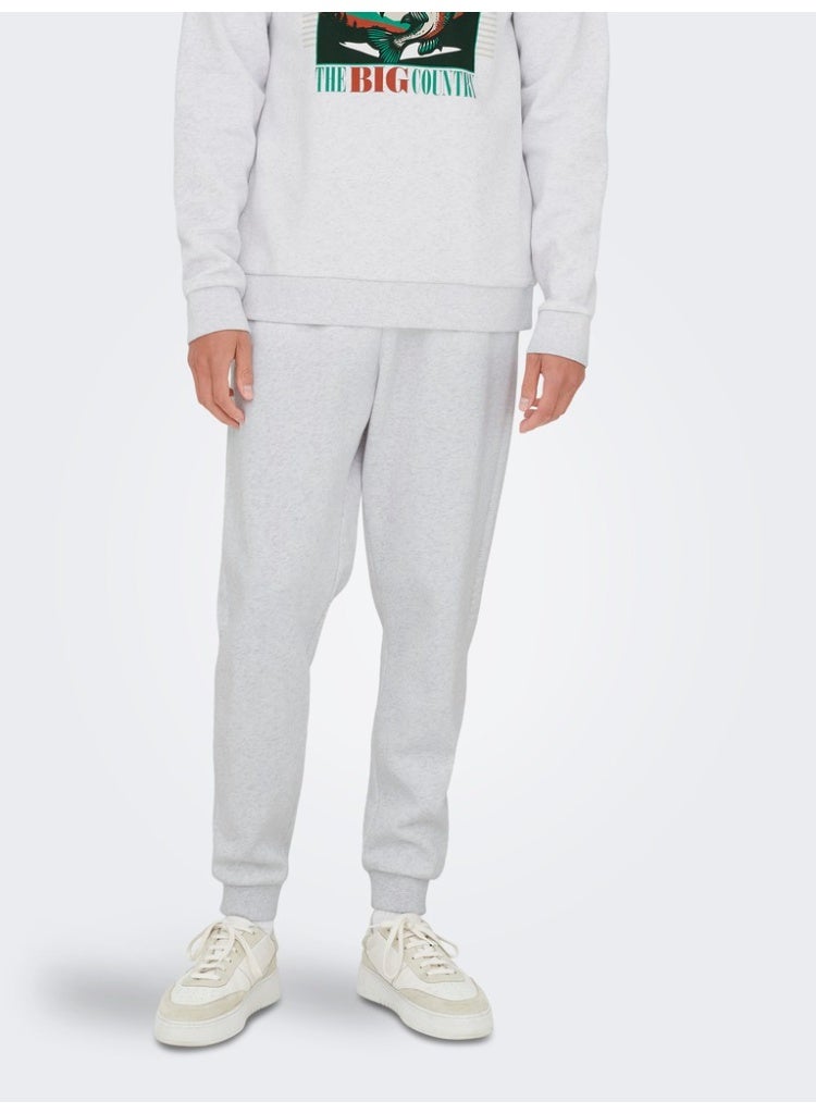 Only & Sons Men's Cotton-Polyester Knit Trousers - Image 1