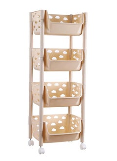 Kitchen Storage Trolley, Plastic Trolley, Kitchen Trolley, Multi-Purpose Trolley - Multicolor