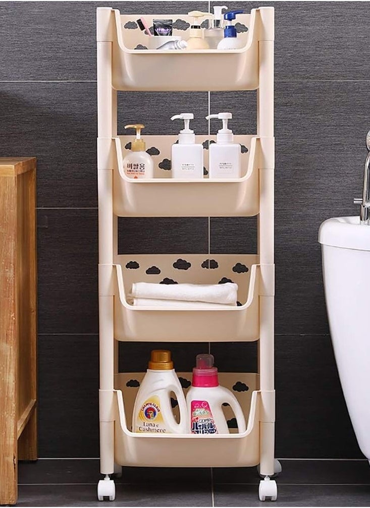 Generic - Kitchen Storage Trolley, Plastic Trolley, Kitchen Trolley, Multi-Purpose Trolley - Multicolor - Image 1