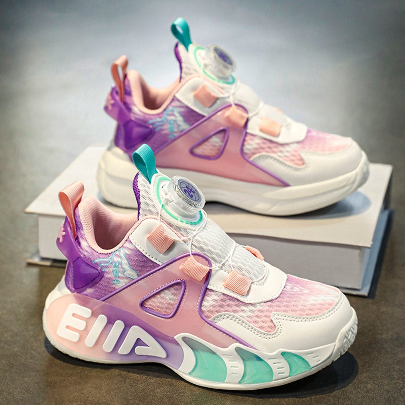 Domestic Co-Branded Girls' Shoes Spring Girls' Big Children'S Basketball Shoes Running Sneakers - Image 1