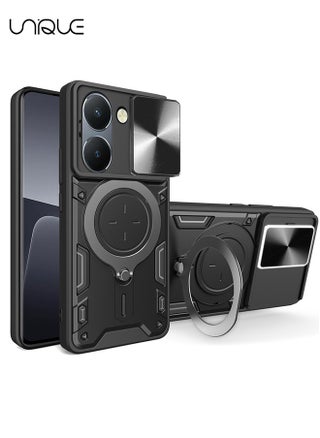 Compatible with VIVO Y36 Bracket Shell,with Slide Camera Lens Cover Compatible with VIVO Y36 Case - Black - pzsku/Z92DE34DF8F97736597ABZ/45/_/1703927107/37f8cea2-43a7-4d89-b617-88ec8ec32303