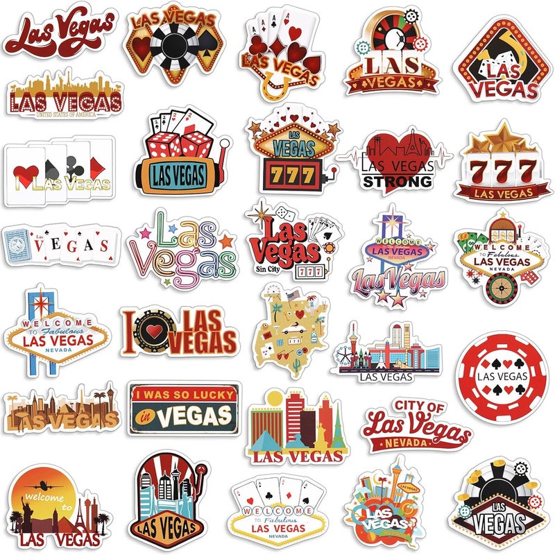 Konohan 30 Pcs Las Vegas Souvenirs Gifts Las Vegas Magnet for Refrigerator City Magnetic Refrigerator Stickers for Home Decoration - Image 1