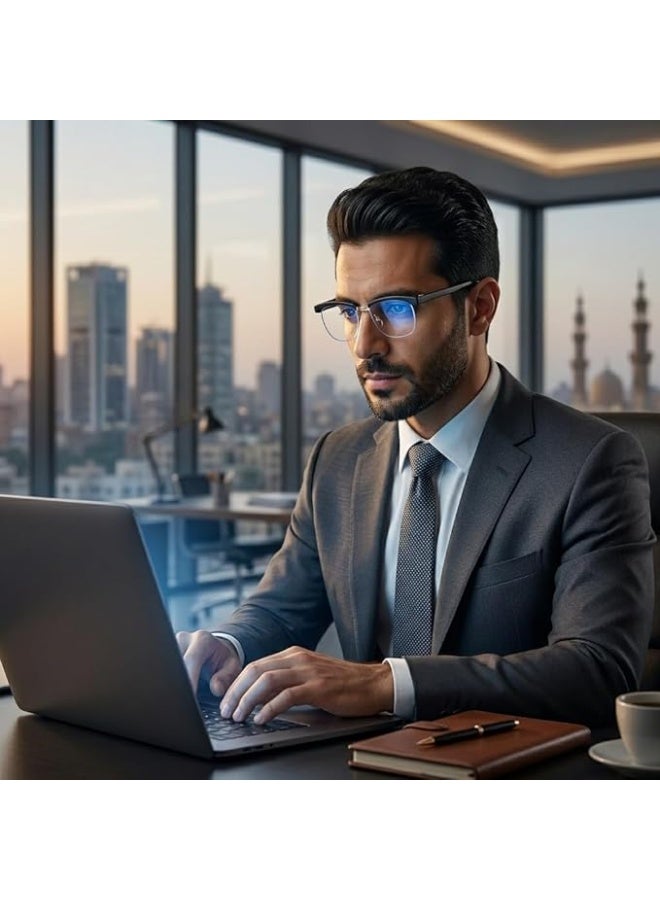 شوداي نظارة حجب الضوء الازرق ، نظارات للقراءة على الكمبيوتر/الالعاب/التلفزيون/الموبايل للنساء والرجال - Image 5