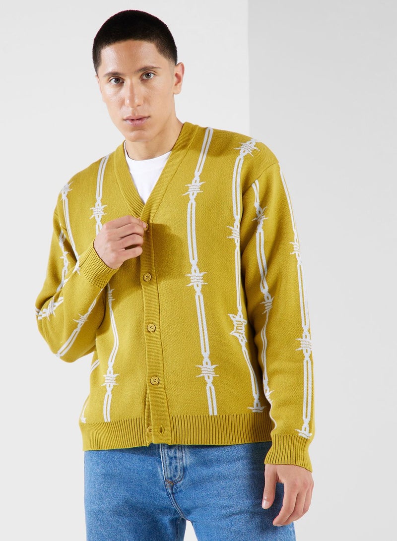 HUF Barbed Wire Cardigan Hoodie - Image 1