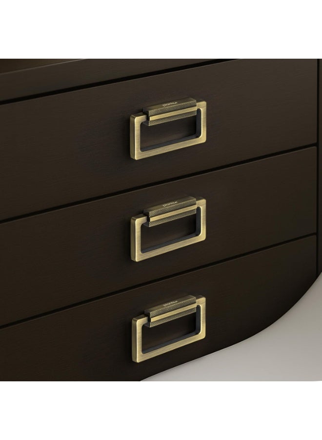 Plantex Rajwadi Drawer Kadi/3.5 Inch Drawer Handle/Pull-Push Kadi for Home/Office Cabinet - Pack of 3 (Brass Antique) - Image 1