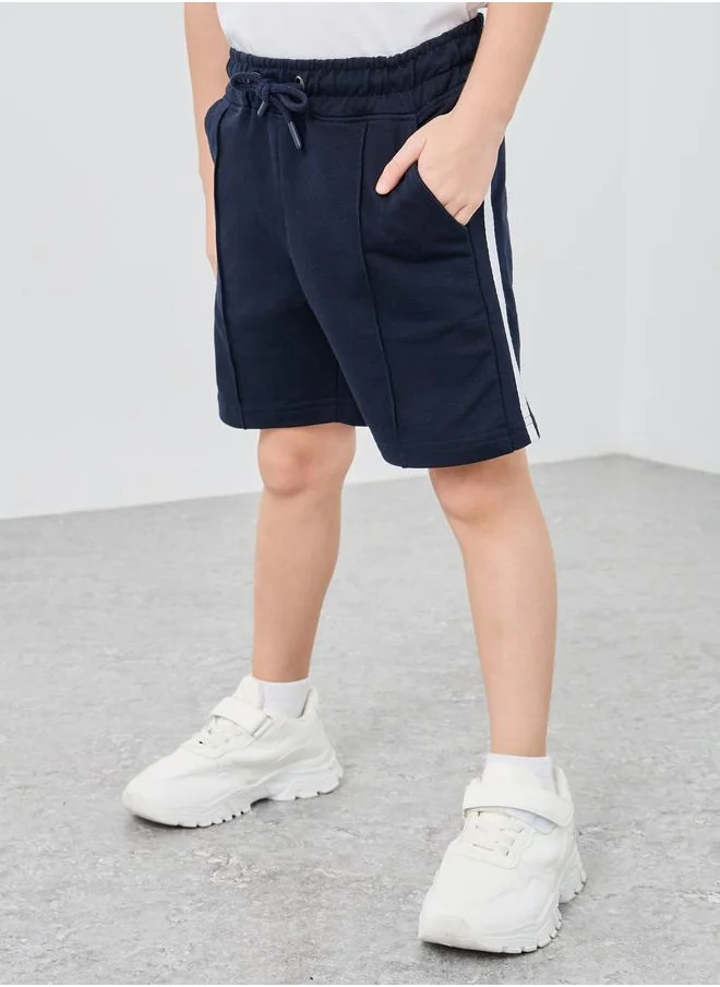 ستايلي Styli Side Stripe Shorts with Pintuck Detail