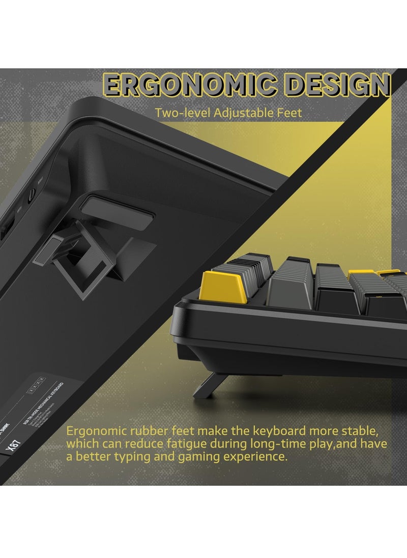 Attack Shark - X87 Wireless Mechanical Gaming Keyboard, Tri-Mode BT/2.4G/Wired Gasket Hot Swappable Custom Keyboard - Image 1