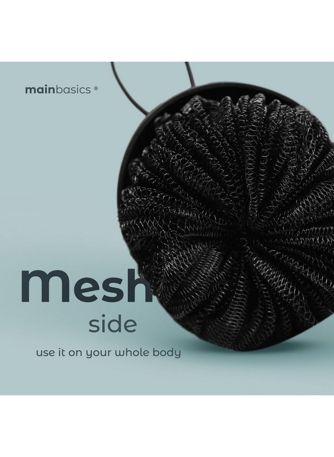 MainBasics - Shower Tool Duo 2-1 Shower Loofah Sponge And Exfoliating Body Scrubber (2 Pack) - Image 1