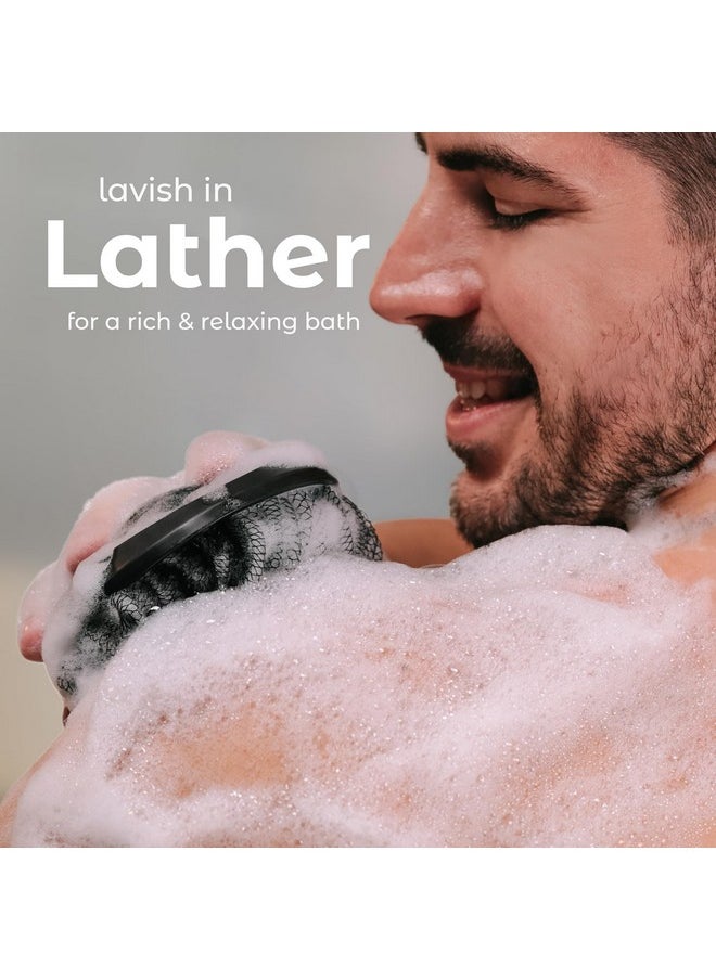 MainBasics - Shower Tool Duo 2-1 Shower Loofah Sponge And Exfoliating Body Scrubber (2 Pack) - Image 1