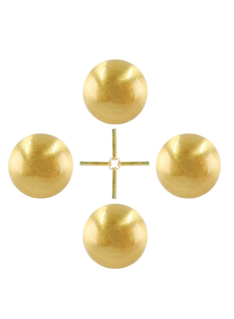 Excefore Solid Brass Cabinet Knobs Round Ball Gold Knobs for Dresser Drawer Modern Kitchen Hardware - Image 4