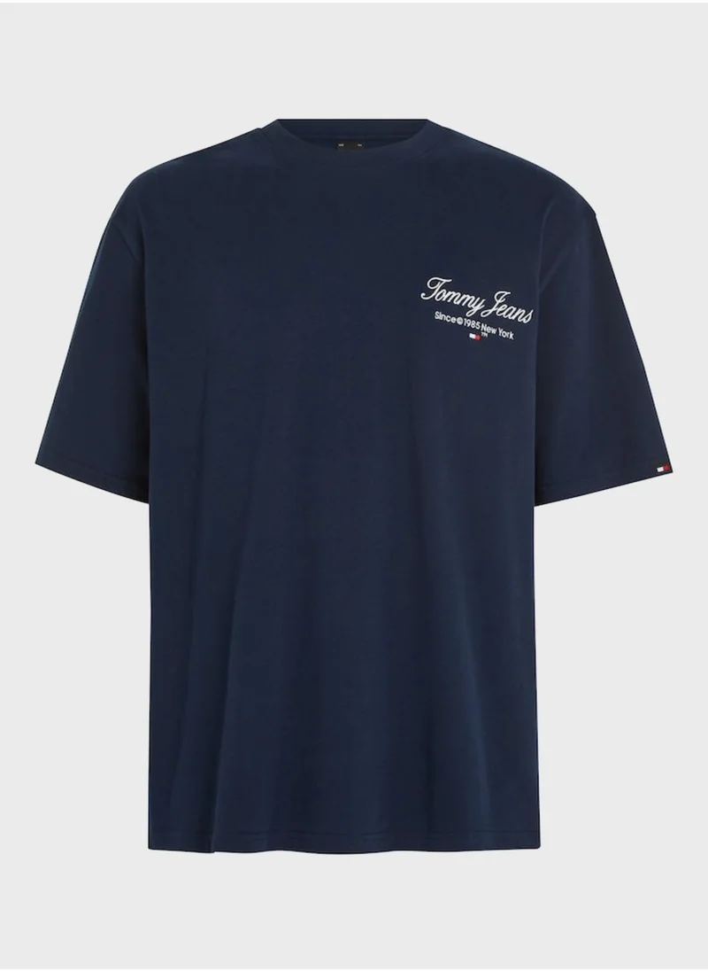 TOMMY JEANS Logo Crew Neck T-Shirt