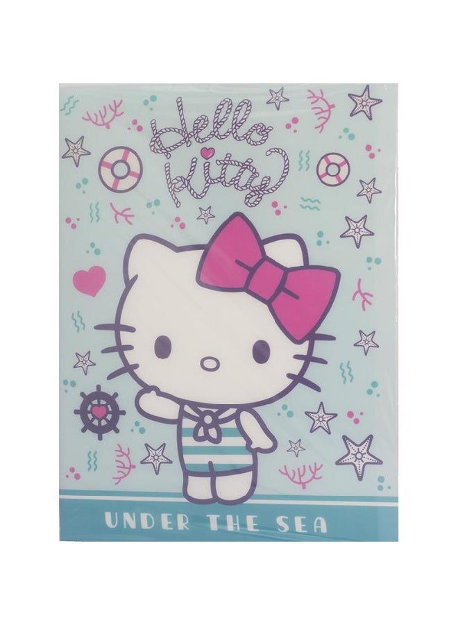 هالو كيتي كتاب عرض "تحت البحر" ٢٠ جيبًا، ٤ قطع من مادة البولي بروبيلين، أزرق مائي