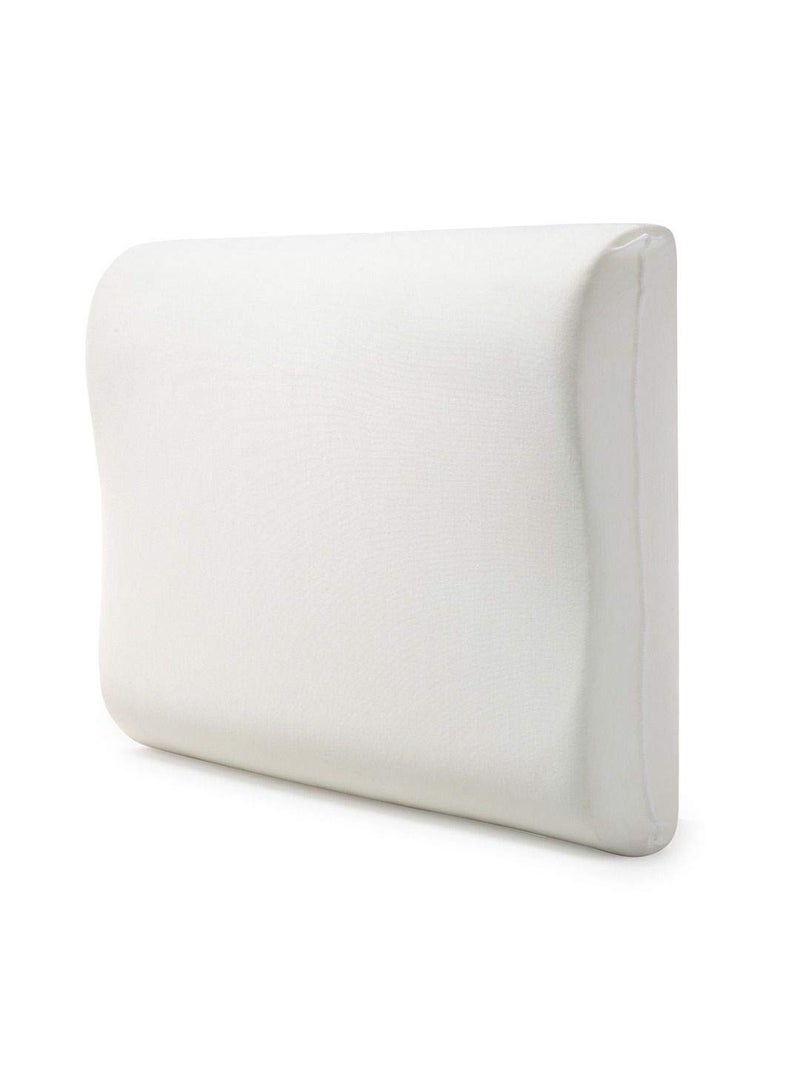 BIANCA Orthopedic Cervical Contour Shape Memory Foam Pillow With Bamboo Fabric Removable Zipper Cover -16 X 24 size (citron) | Soft Sleeping Pillow for Neck & Back Support | Set of 1 Piece solid-white - Image 3
