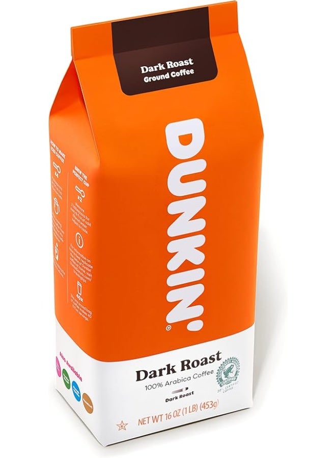 Dunkin' Donuts Ground Coffee - Dark Roast, 453 g