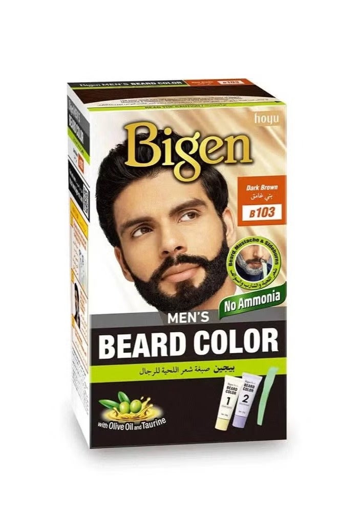 بايجن بيجن صبغة شعر اللحية للرجال - بني غامق بي 103 حالية من الامونيا