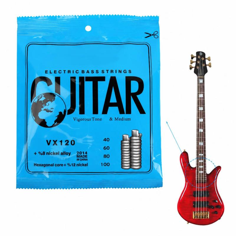 Orphee Electric Bass Strings Nickel Alloy Smooth Rust Proof - Steel String Set for Electric Bass Replacement for Beginner Musician Practice - Image 2