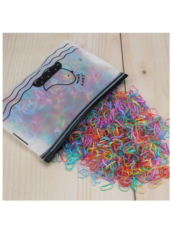 GoodBuy bag of 150 Girly colorful elastic hair rubber small ties - Image 1