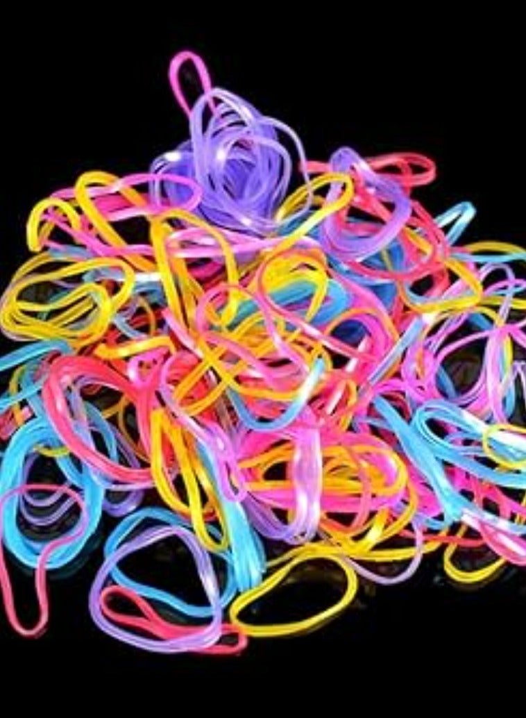 GoodBuy bag of 150 Girly colorful elastic hair rubber small ties - Image 2