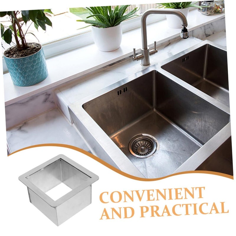Luxshiny Drop In Trash Chute Grommet Waste Disposal System Stainless Steel For Kitchen Countertop Smooth Design Home Restaurant Office Use - Image 3