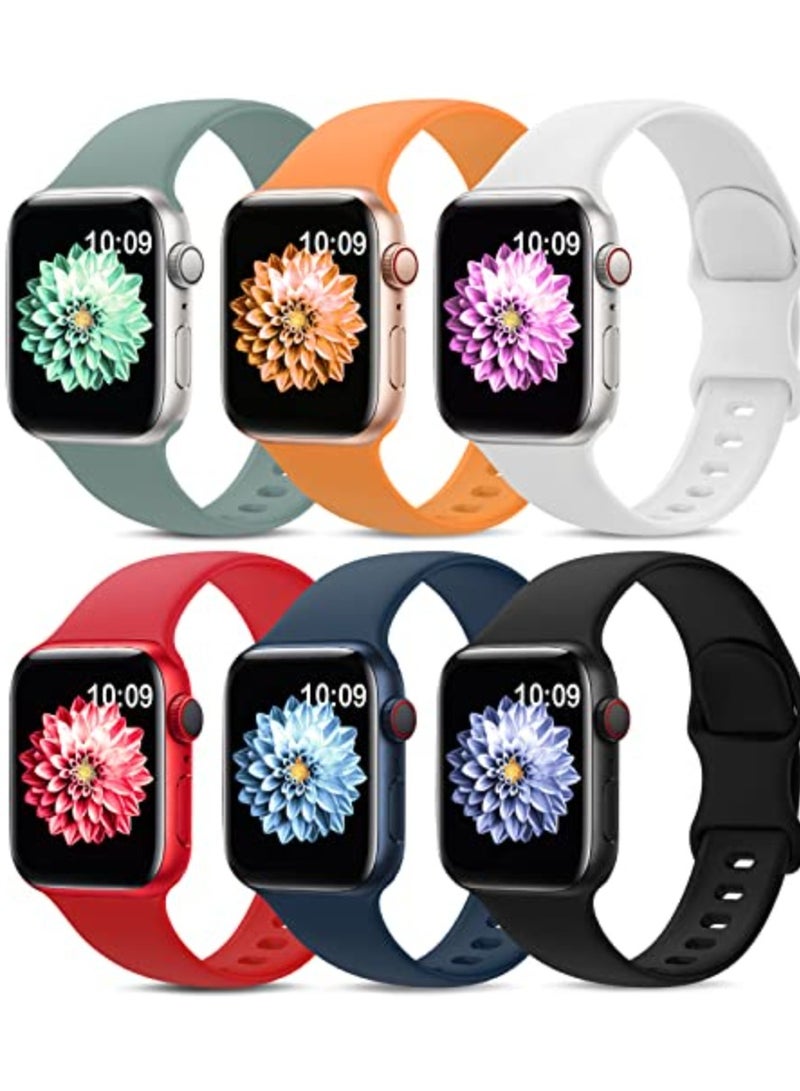 Sport Bands Compatible with Apple Watch Band 38mm 40mm 41mm 42mm（Series 11/10） ,Soft Silicone Waterproof Strap Wristbands Compatible with iWatch Apple Watch Series 11 10 7 6 5 4 3 2 1 SE Women Men - Image 1