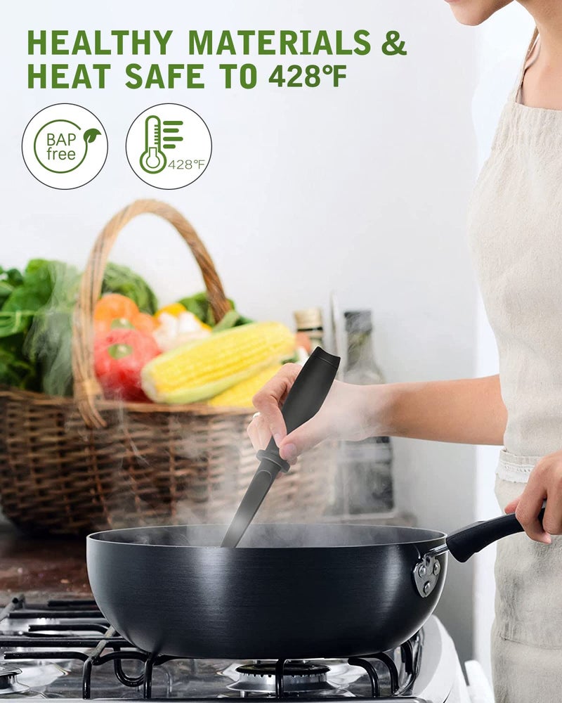 Shadowgallery Upgrade Meat Chopper Heat Resistant Meat Masher for Hamburger Meat Ground Beef Smasher Nylon Hamburger Chopper Utensil Ground Meat Chopper Non Stick Mix Chopper Mix and Chop Potato Masher Tool  - Image 2