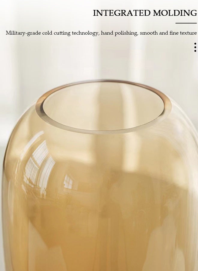 DUNISO Creative Clear Glass Vase Craft  Aesthetic Decorative Small Flower Vase Hydroponic Plant Desktop Ornament Modern Irregularity Vase for Flowers Rose Home and Office - Image 3