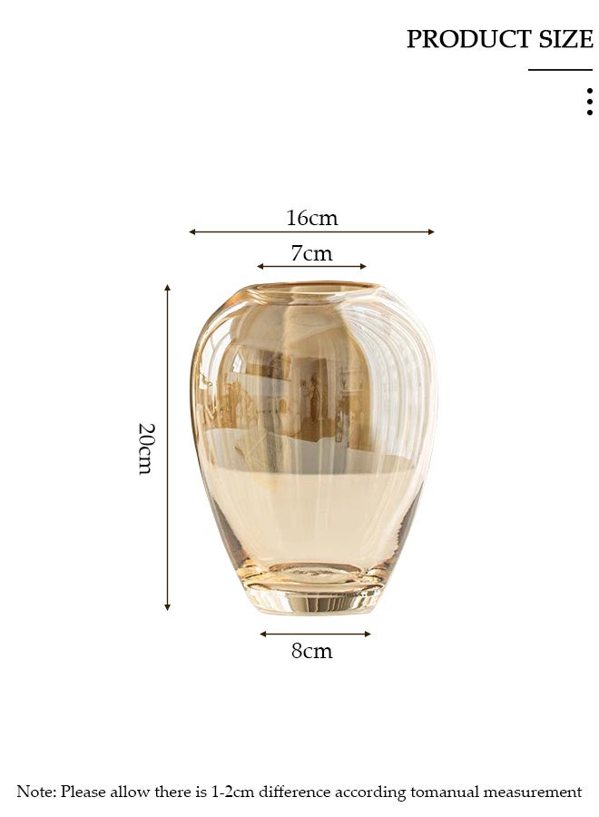 DUNISO Creative Clear Glass Vase Craft  Aesthetic Decorative Small Flower Vase Hydroponic Plant Desktop Ornament Modern Irregularity Vase for Flowers Rose Home and Office - Image 2