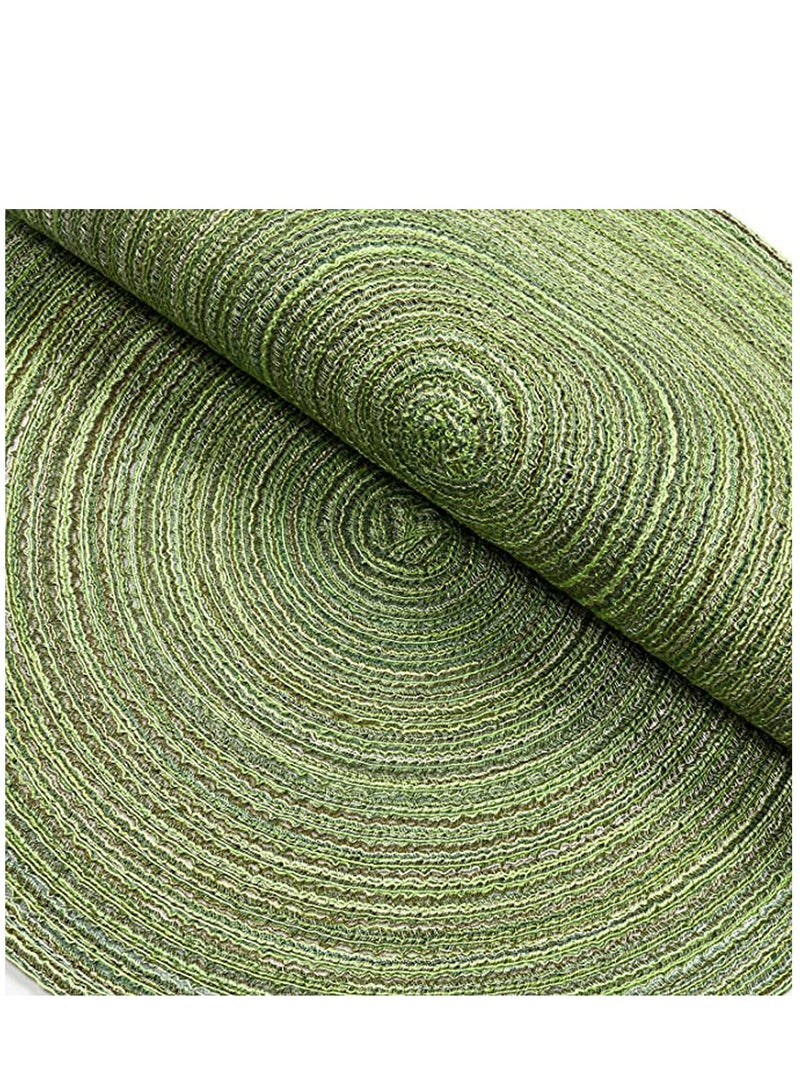KASTWAVE Set of 6 Round Cotton Placemats, 15 Inch Round Table Placemats Washable Heat Insulation Braided Cotton Dinner Table Mats for Restaurant, Cafe and Home Kitchen Decoration - Image 4