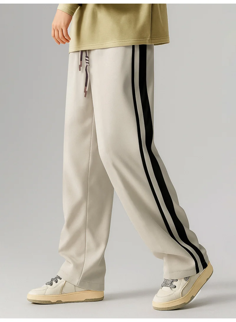 Maniac Maniac Mens Double Drive Biscuit and Black Cotton Trackpant