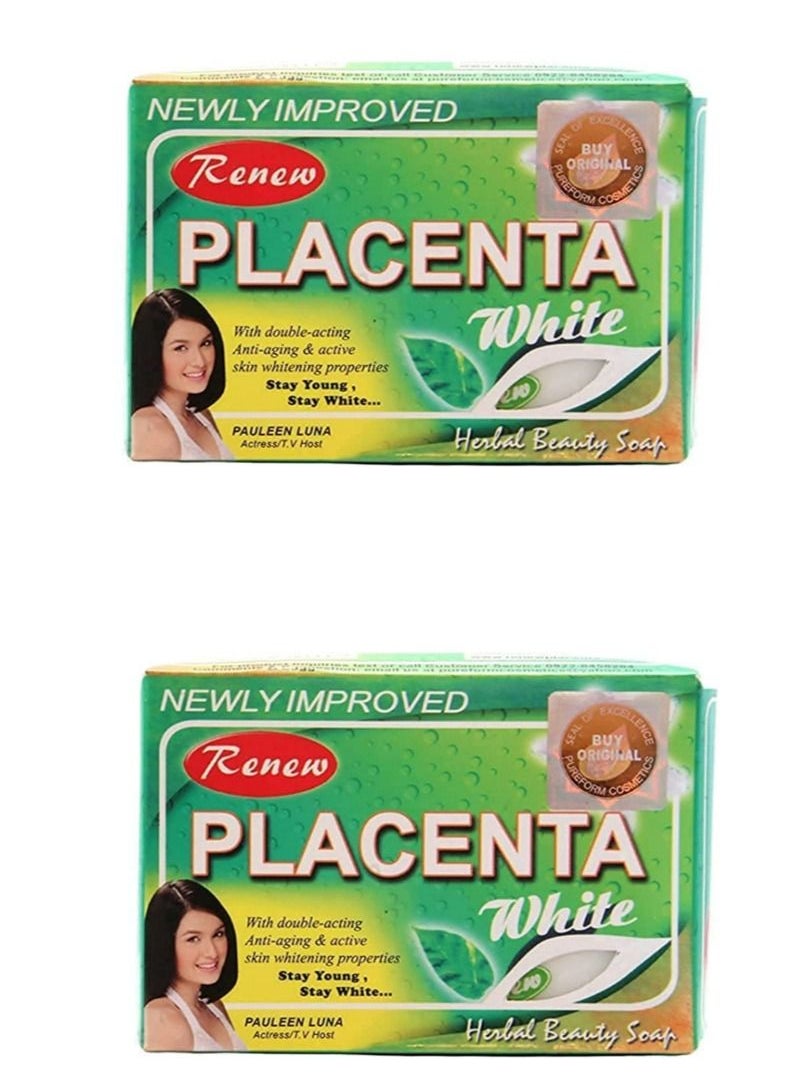 Renew Placenta White Soap For Body 135 g 2 pcs  - Image 1