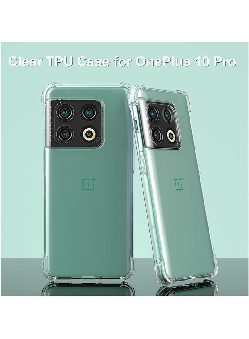 LEDIN Case for One Plus 10 Pro Clear Case Soft Flexible Silicone Back Cover Shockproof Anti Scratch Case with Reinforced Bumper Corner Compatible for One Plus 10 Pro Clear - Image 3