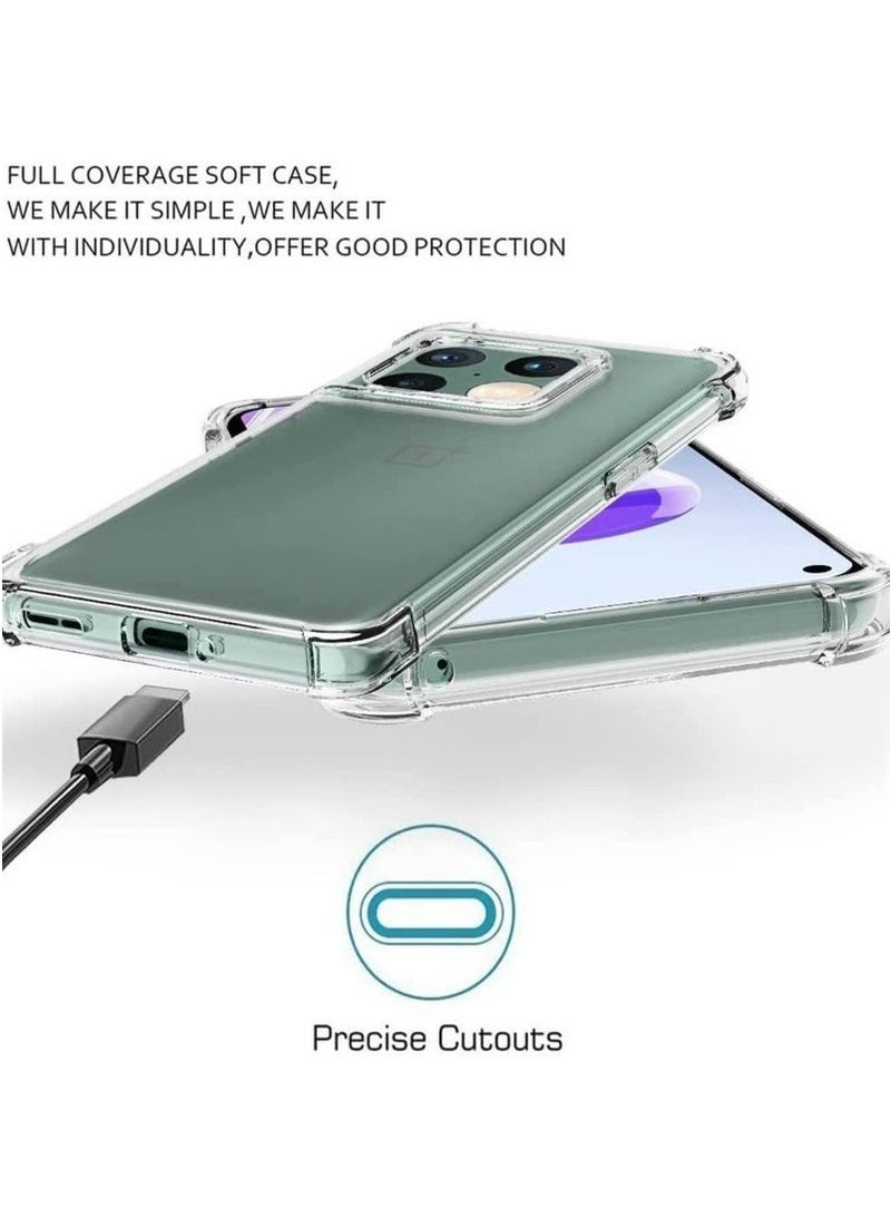 LEDIN Case for One Plus 10 Pro Clear Case Soft Flexible Silicone Back Cover Shockproof Anti Scratch Case with Reinforced Bumper Corner Compatible for One Plus 10 Pro Clear - Image 5
