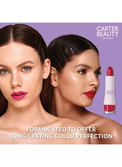 Carter Beauty Word Of Mouth Lipstick - Intense Color With A Smooth Matte Finish - Long-Lasting Comfortable Wear - Can Be Used With Free Speech Lip Tint For A Glossy Look - Melanie - 0.16 Oz