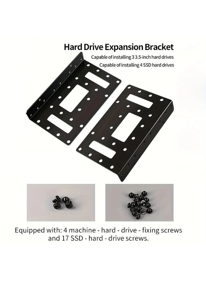 2 Sets Hard Drive Brackets For 35 Inch And 25 Inch HDD SSD Desktop Computer Case - Image 1