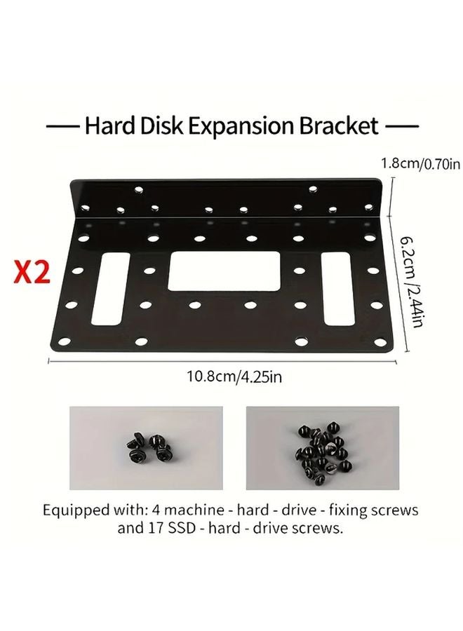 2 Sets Hard Drive Brackets For 35 Inch And 25 Inch HDD SSD Desktop Computer Case - Image 4