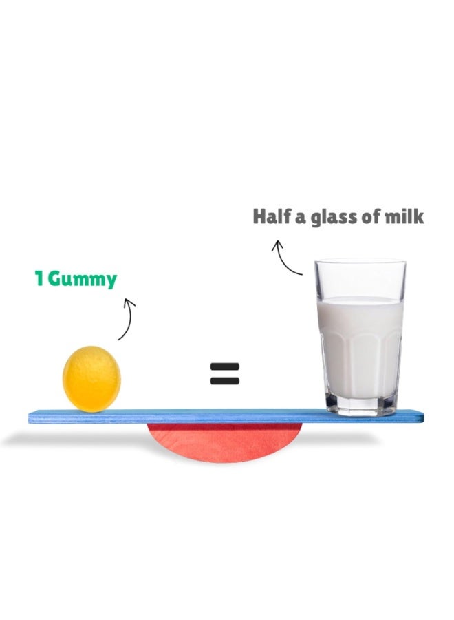 Little Joys Calcium Gummies for Kids (2+ years) With No Sugar Added | For Stronger Bones, Joints, Teeth & Immunity | Mango Flavour | 30 Gummies - Image 2