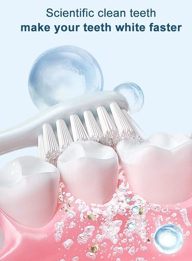 jocelee Electric Toothbrush for Adults with 4 Brush Heads 6 Cleaning Modes and 30s Zone Change Reminder IP65 Class Waterproof Power Toothbrushes Ultrasonic Toothbrush Dental Cleaning - Image 2