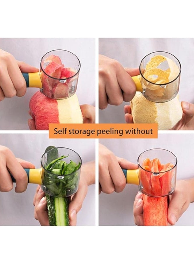 Generic - Vegetable Peeler with Storage Box, Potato Peeler for Kitchen, Multifunctional Stainless Steel Peeler for Vegetables, Fruits, Potatoes, Carrots, Apples - Image 1