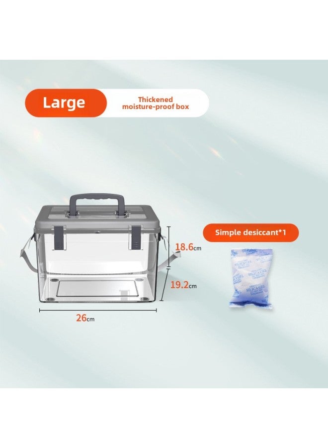 Camera Moisture-proof Box SLR Lens Drying Box Photographic Equipment Electronic Components Hygrometer Tea Mildew-proof Seal-Color:Large  Comes With Simple Desiccant + Strap-0l  - Image 1
